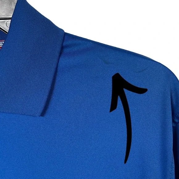 Milburn Country Club Polo Shirt Royal Blue Mens Golf Moisture Wicking Size M - Picture 3 of 11